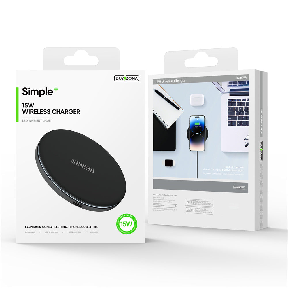 Duzzona Simple 15W Wireless Charger Pad