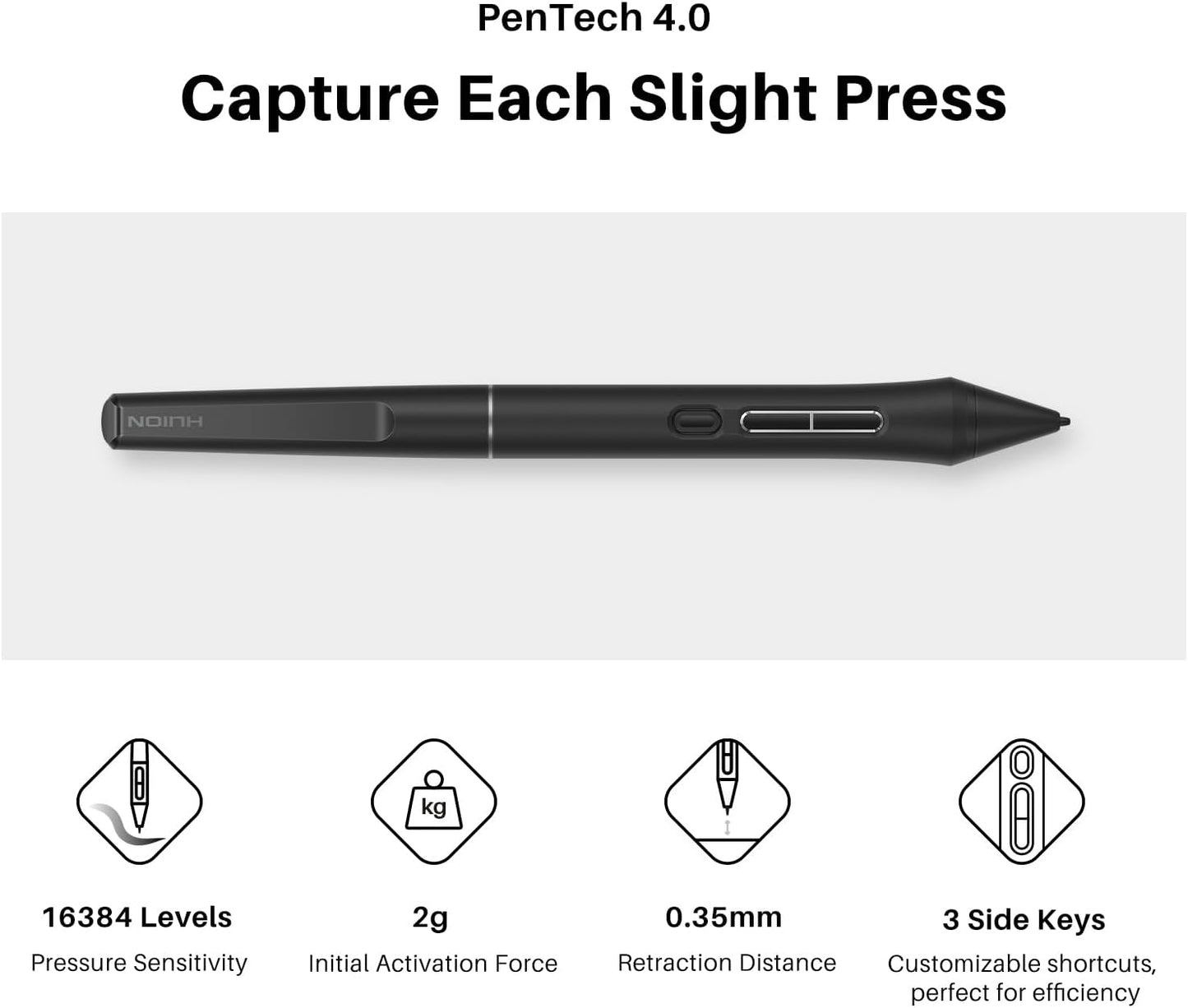 HUION KAMVAS 16 (Gen 3) Drawing Tablet with Screen, 15.8 inch 2.5K QHD Art Tablet with Full Laminated Anti-Sparkle Glass