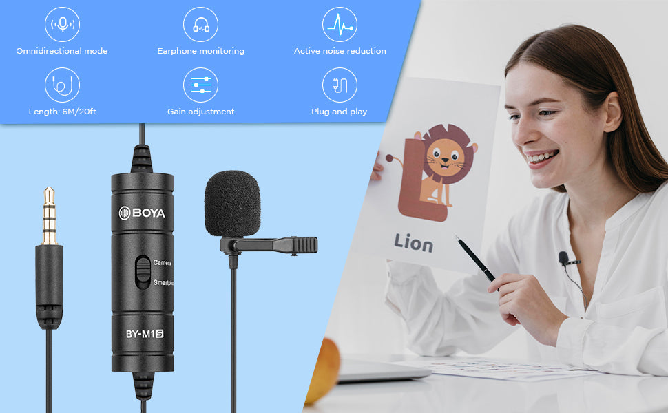 BOYA BY-M1S Professional Lavalier Microphone