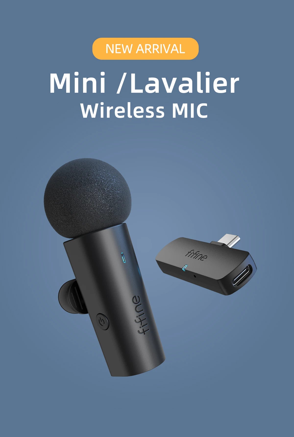 FIFINE M6 WIRELESS LAPEL MICROPHONE FOR ANDROID TO GO LIVE ON TIKTOK/INSTAGRAM, RECORD VLOG, HAVE CONFERENCING