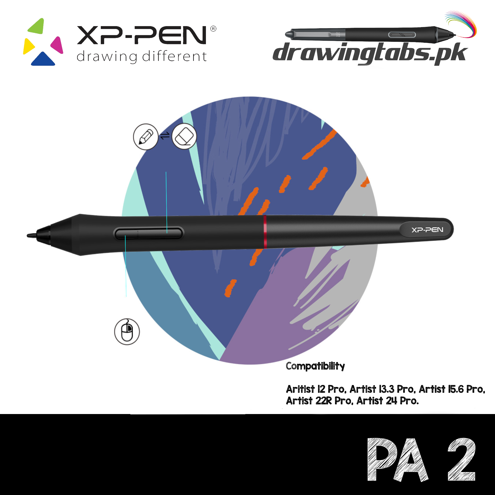 XP Pen PA2 Battery-free Stylus - Main Image