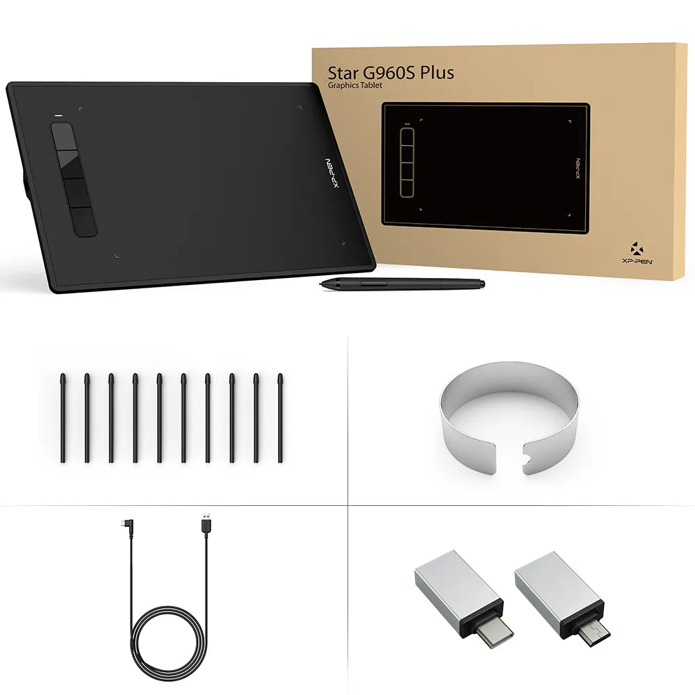 XPPen Star G960S Plus Graphics Drawing Tablet 9 x 6 inch