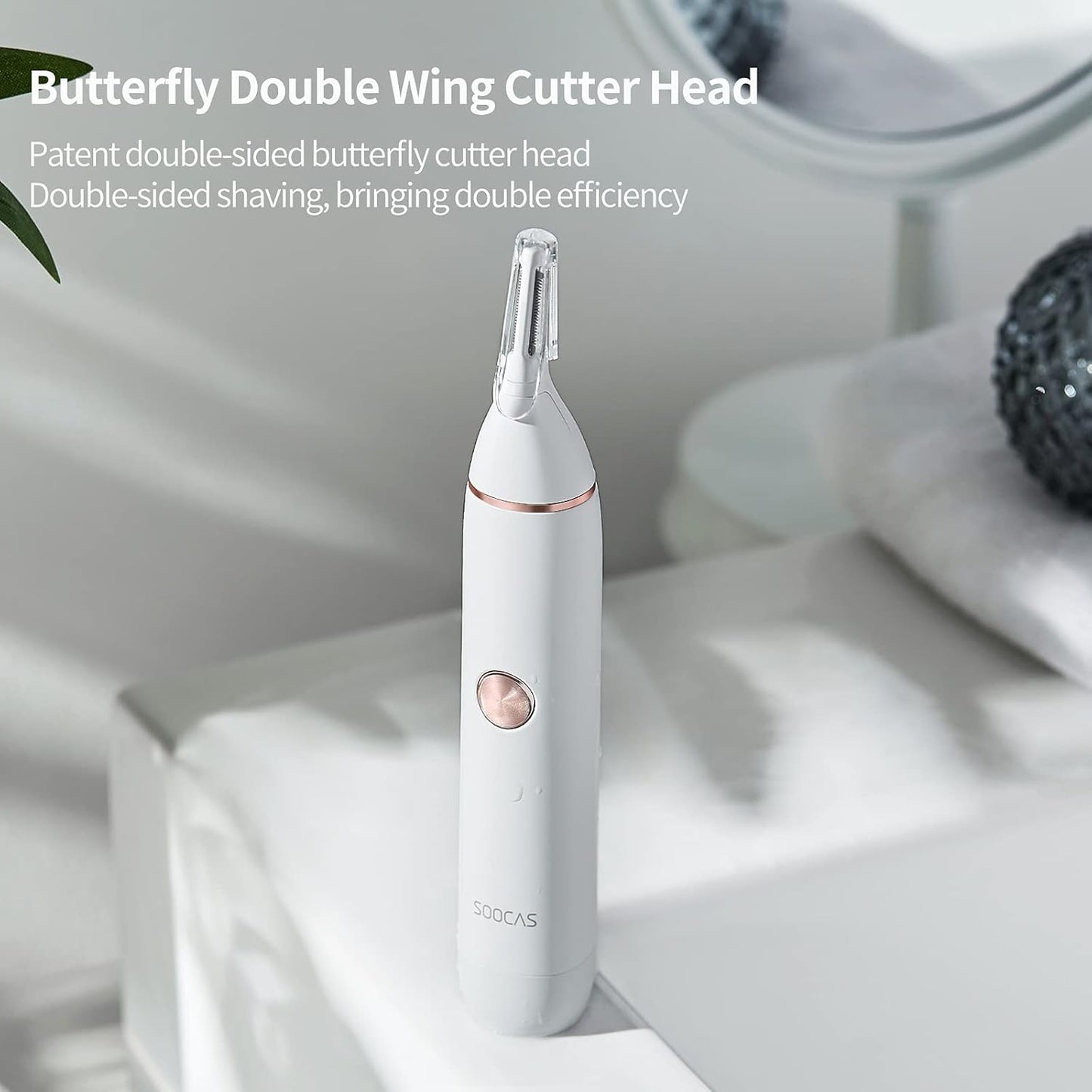 XIAOMI SOOCAS N1 EAR NOSE HAIR TRIMMER WIRELESS WATERPROOF NOSE HAIR EAR HAIR EYEBROW SIDEBURNS