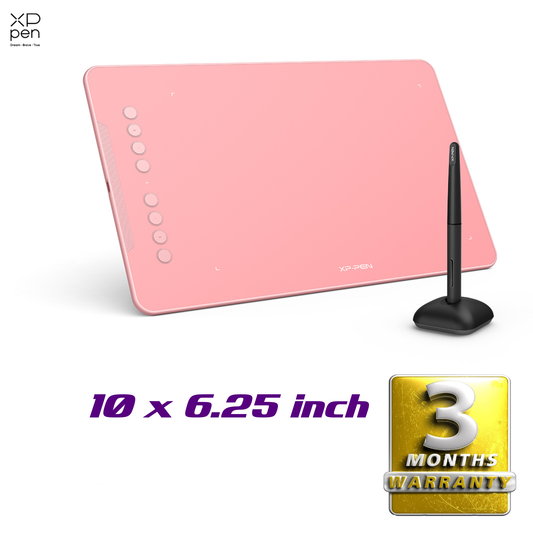 XPPen Deco 01 V2 Drawing Tablet 10x6.25 Inch Graphics Tablet - Pink