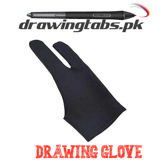 Artist Drawing Glove, 2-Fingers Graphic Drawing Glove Left & Right Hand Use for Light Box, Graphic Tablet, Pen Display, iPad Pro Pencil