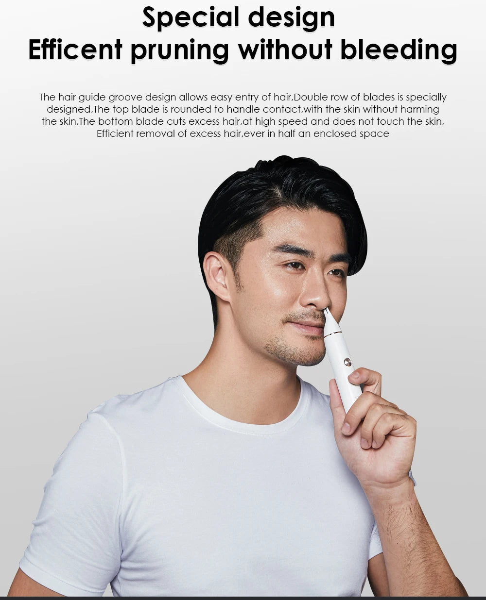 XIAOMI SOOCAS N1 EAR NOSE HAIR TRIMMER WIRELESS WATERPROOF NOSE HAIR EAR HAIR EYEBROW SIDEBURNS