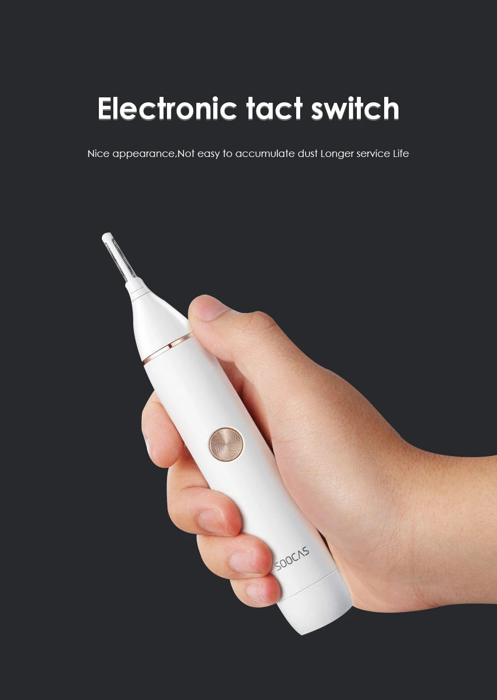 XIAOMI SOOCAS N1 EAR NOSE HAIR TRIMMER WIRELESS WATERPROOF NOSE HAIR EAR HAIR EYEBROW SIDEBURNS